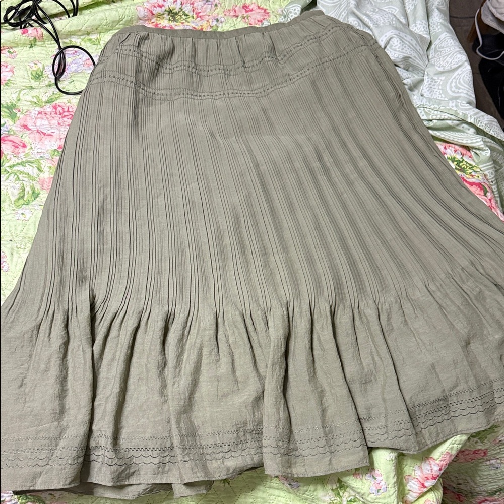 Talbots Olive A-Line Skirt​